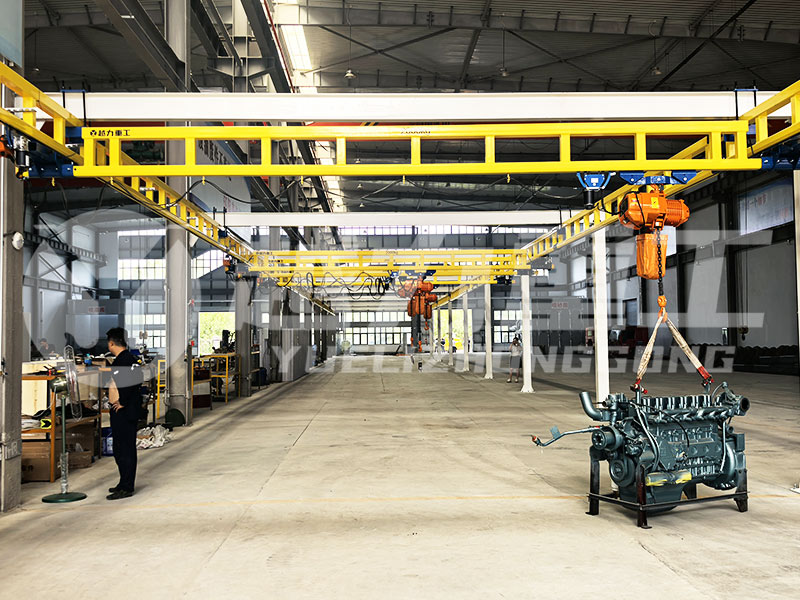 2噸剛性KBK起重機應用在重卡零部件生產(chǎn)線中